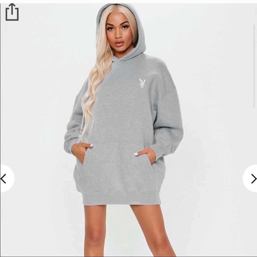 MISSGUIDED x Playboy Oversized Hoodie Dress